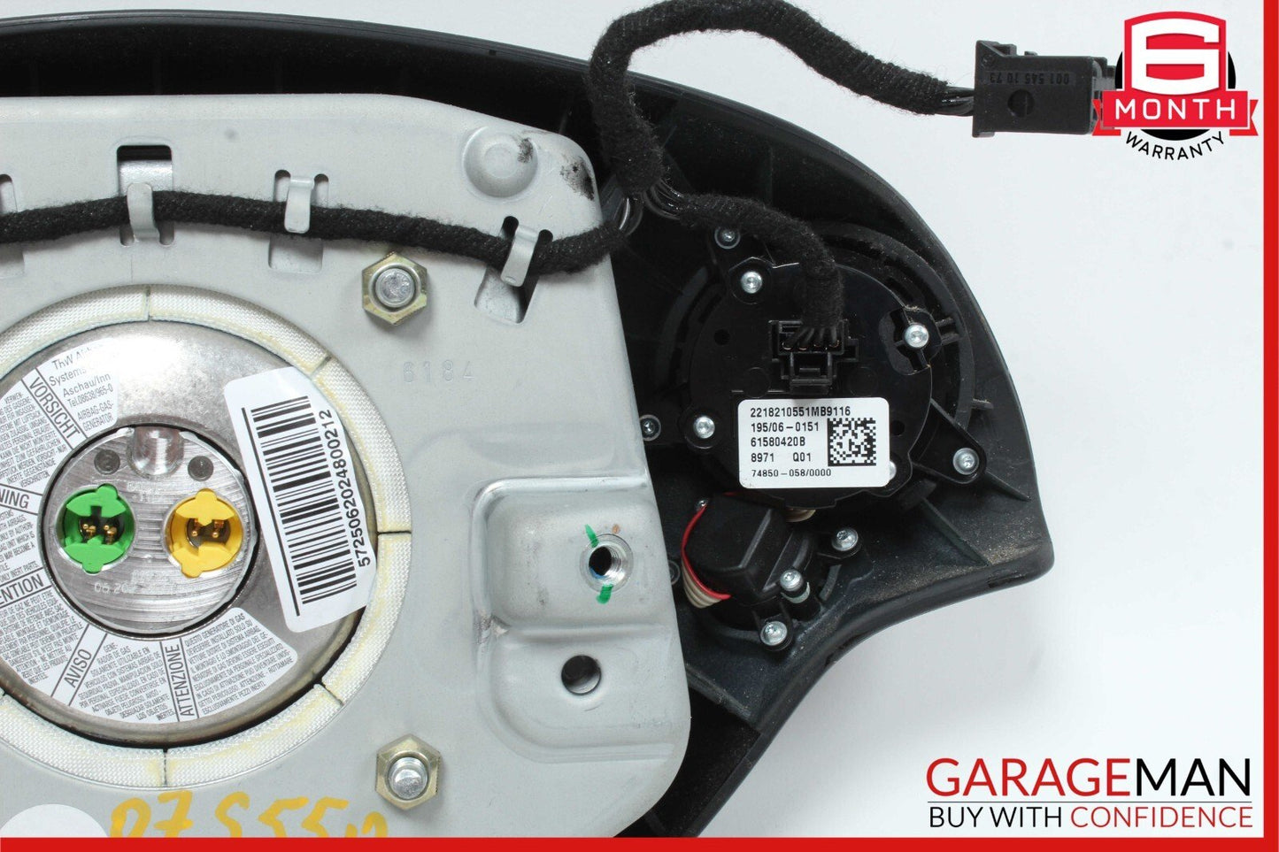 07-10 Mercedes W221 S450 S550 CL550 Steering Wheel Airbag Air Bag Assembly Black