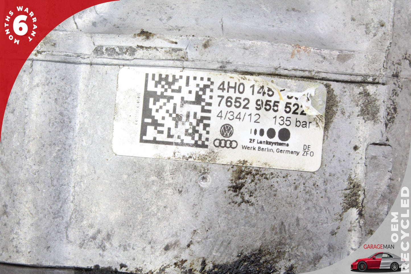 2011-2016 Audi A8 S8 Hydraulic Power Steering Pump 4H0145156M OEM