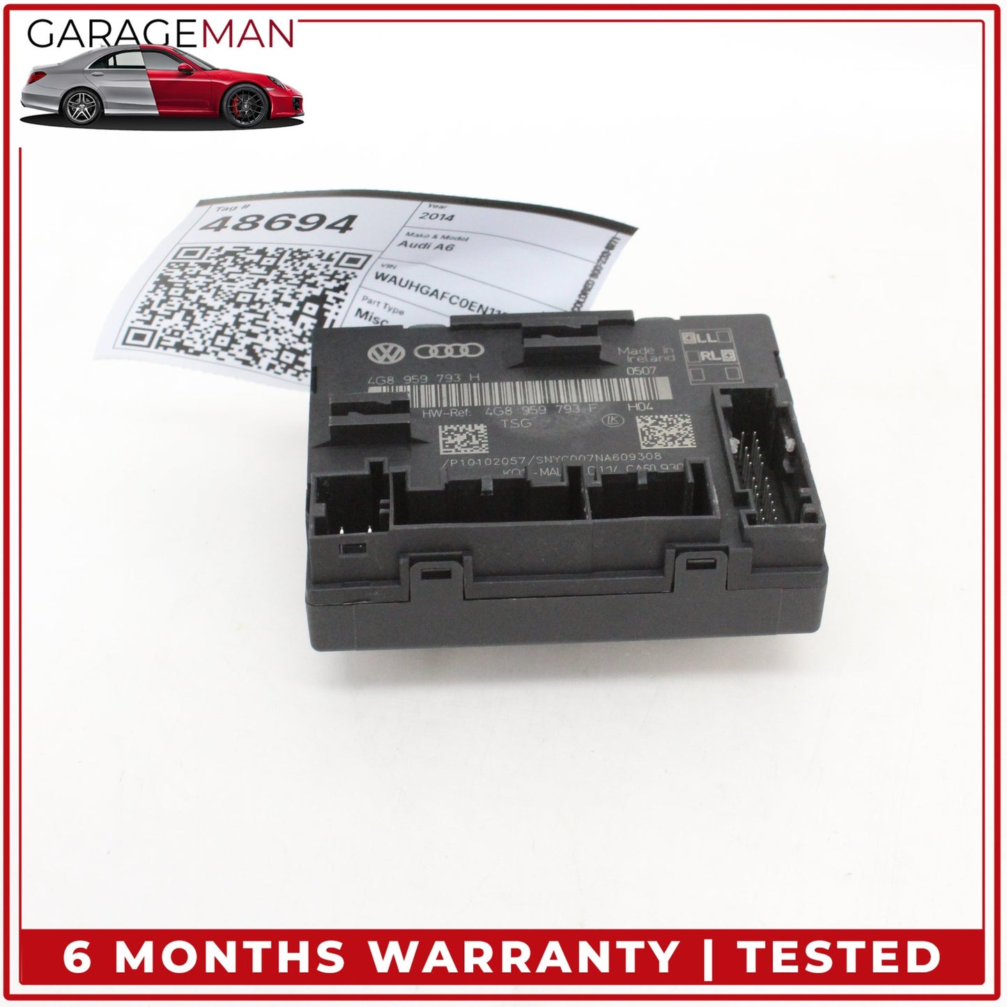 2012-2018 Audi A6 A7 Front Left Side Door Control Module Unit 4G8959793H OEM