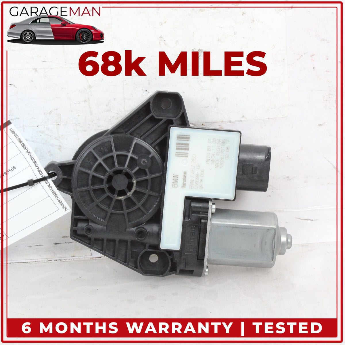 2018-2024 BMW X3 X4 G01 G02 Front Left Side Window Regulator Motor 7457250 OEM