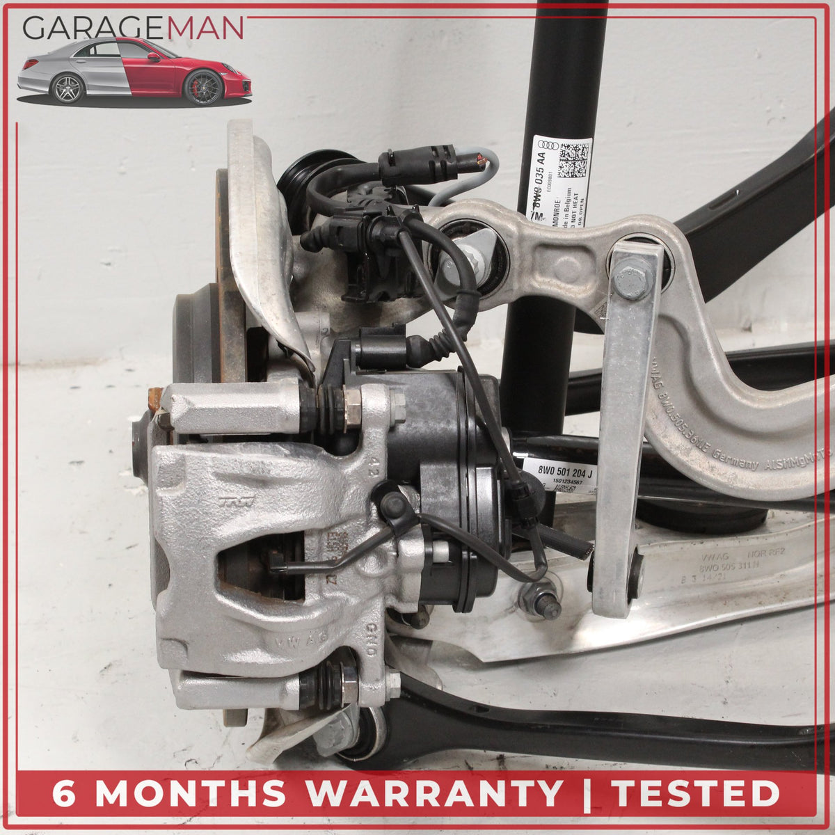 2017-2025 Audi A4 B9 Rear Right Suspension Spindle Knuckle Control Arm Set OEM