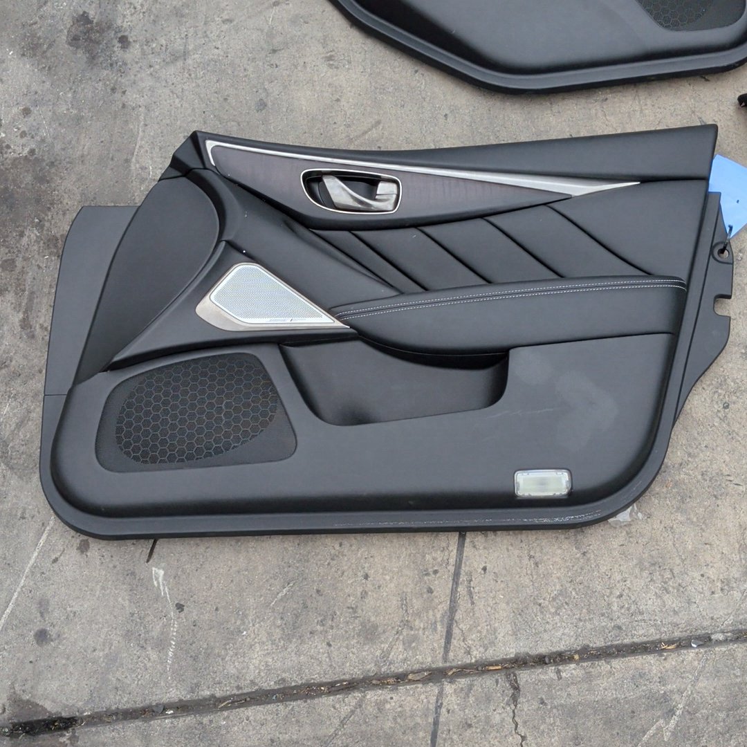 2016-2018 Infiniti Q50 V37 Front and Rear Left and Right Door Trim Panel Set OEM