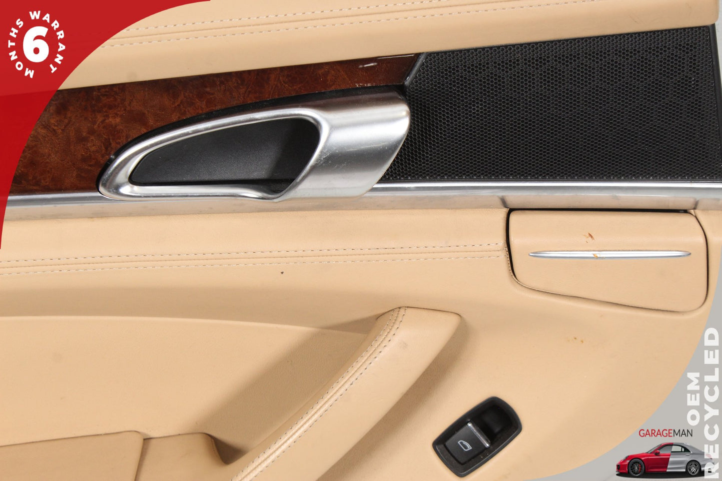 2010-2016 Porsche Panamera 970 Rear Left Driver Side Door Trim Panel Beige OEM