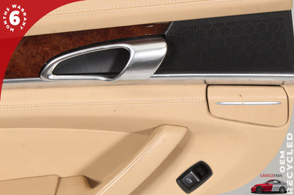2010-2016 Porsche Panamera 970 Rear Left Driver Side Door Trim Panel Beige OEM
