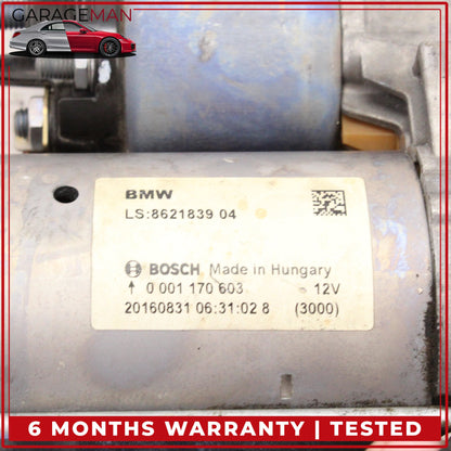 2017-2021 BMW 230i 430i 2.0L Engine Starter Motor 12V Bosch 8621839 OEM