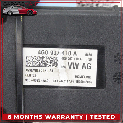 2011-2018 Audi A4 A8 HomeLink Garage Door Opener Control Module 4G0907410A OEM