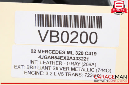 2002-2005 Mercedes-Benz ML320 W163 Subwoofer 1638201002