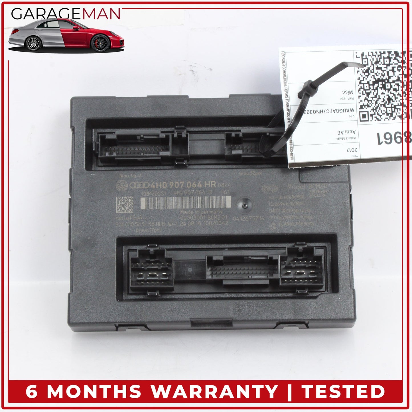 2011-2018 Audi A8 Sedan Keyless Comfort Body Control Module 4H0907064 OEM