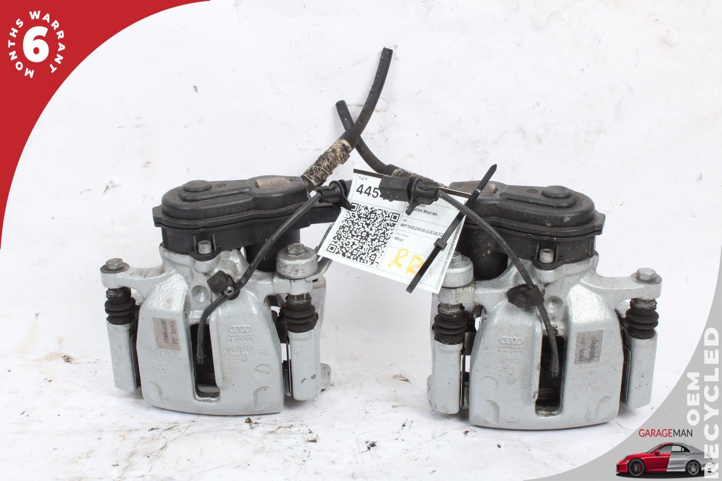 2015-2018 Porsche Macan 95B Rear Left and Right Side Brake Caliper Set TRW OEM