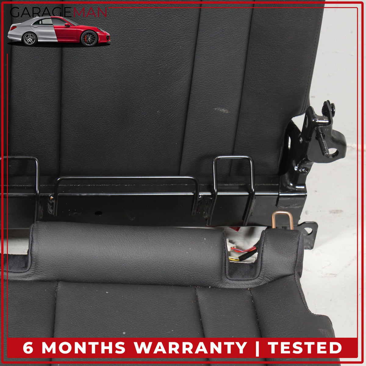 2017-2019 Audi Q7 Rear 3rd Row Upper and Lower Bench Seat Black Assembly OEM