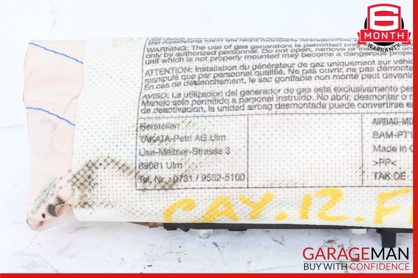 11-18 Porsche Cayenne Front Right Passenger Side Seat Airbag 7P0880242A OEM