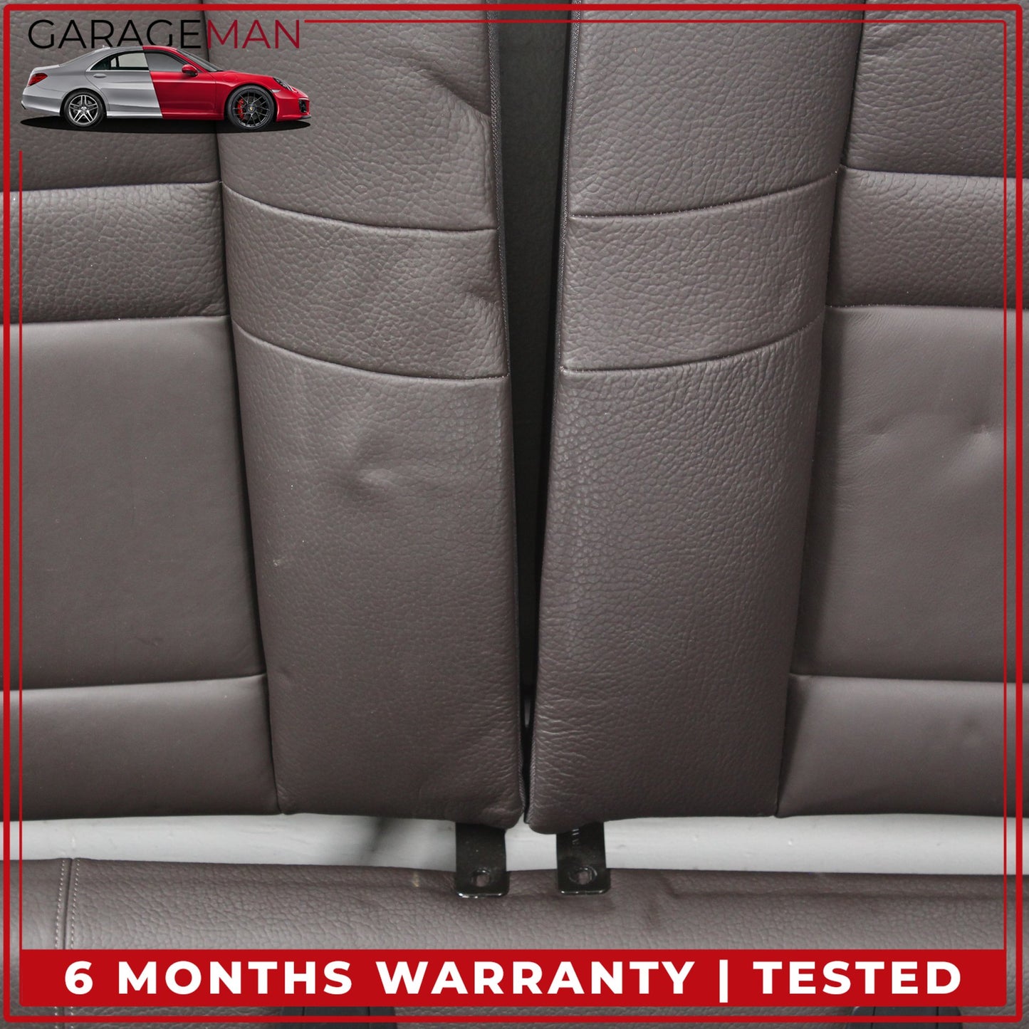 2014-2021 BMW i3 Rear Upper and Lower Seat Bench Cushion w/ Headrest Brown OEM