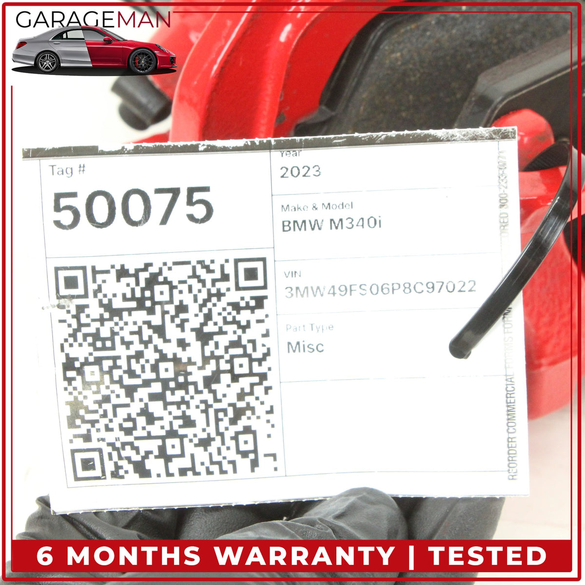 2021-2025 BMW M340i M440i Rear Left Driver Side Brake Caliper Red 8836849 OEM