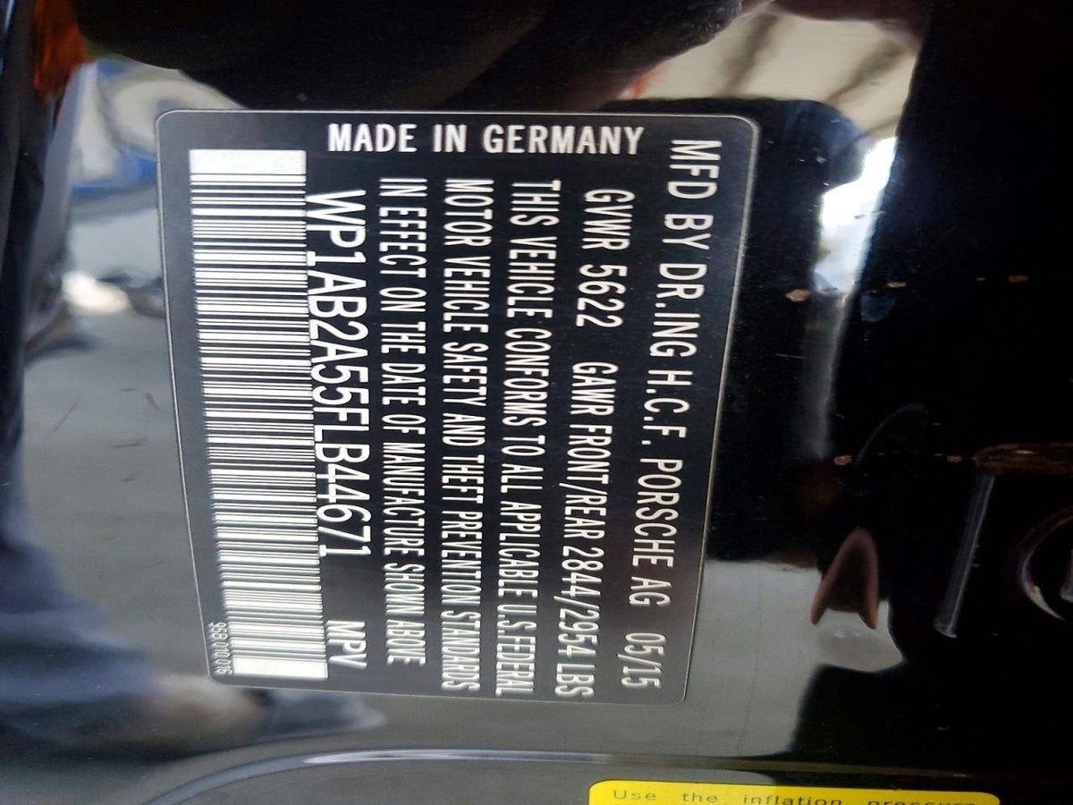 Parting Out - 2015 Porsche Macan 95B S - 291