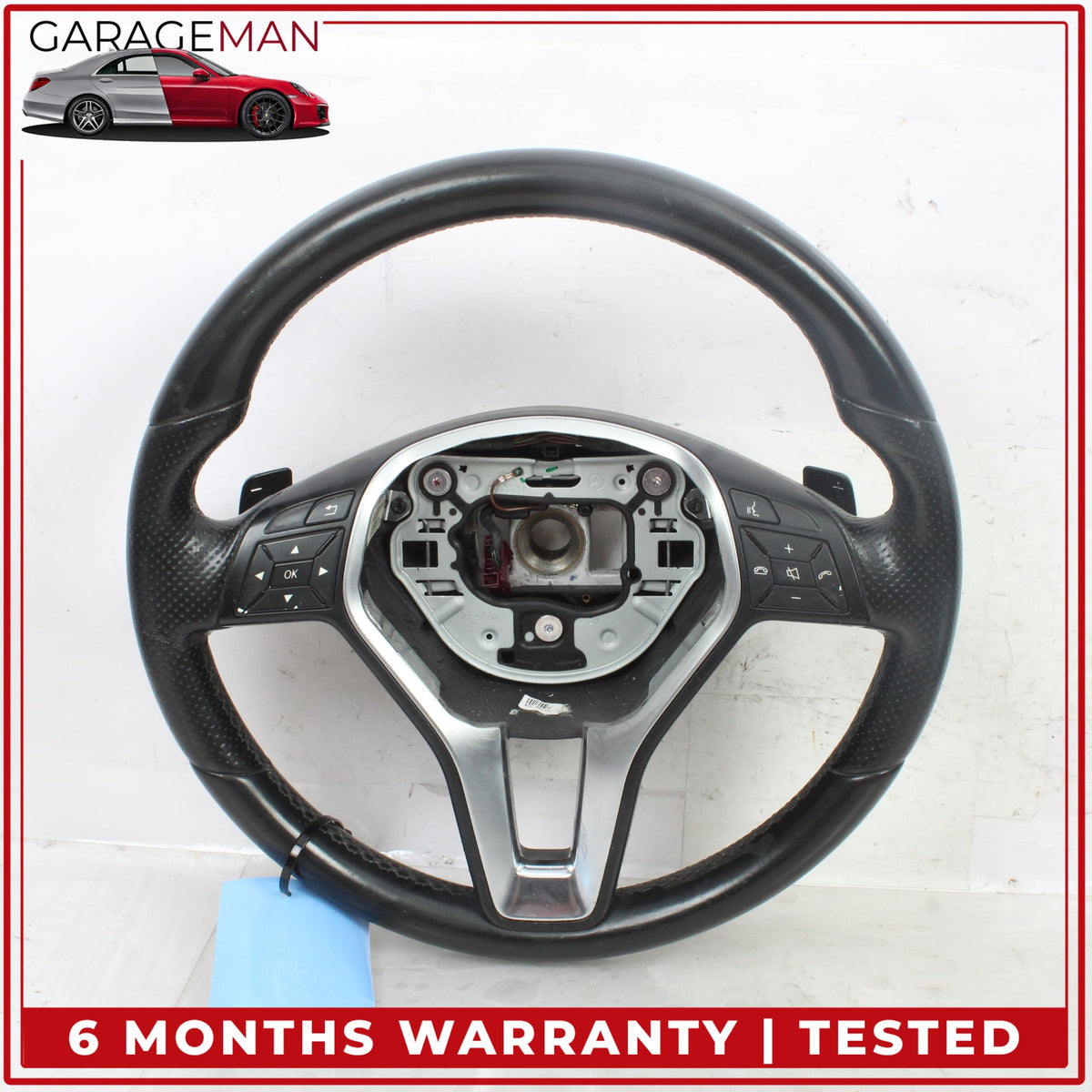 2012-2018 Mercedes W212 E250 Steering Wheel w/ Paddle Shifters 2184600818 OEM