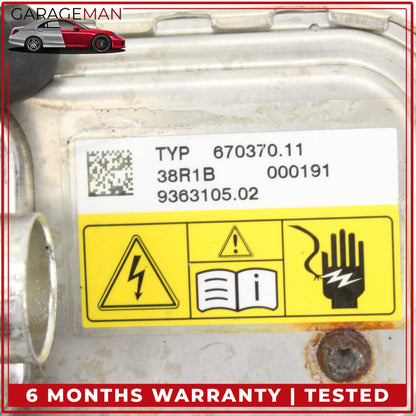 2014-2021 BMW i3 I01 Electric Coolant Flow Water Auxiliary Heater Unit OEM