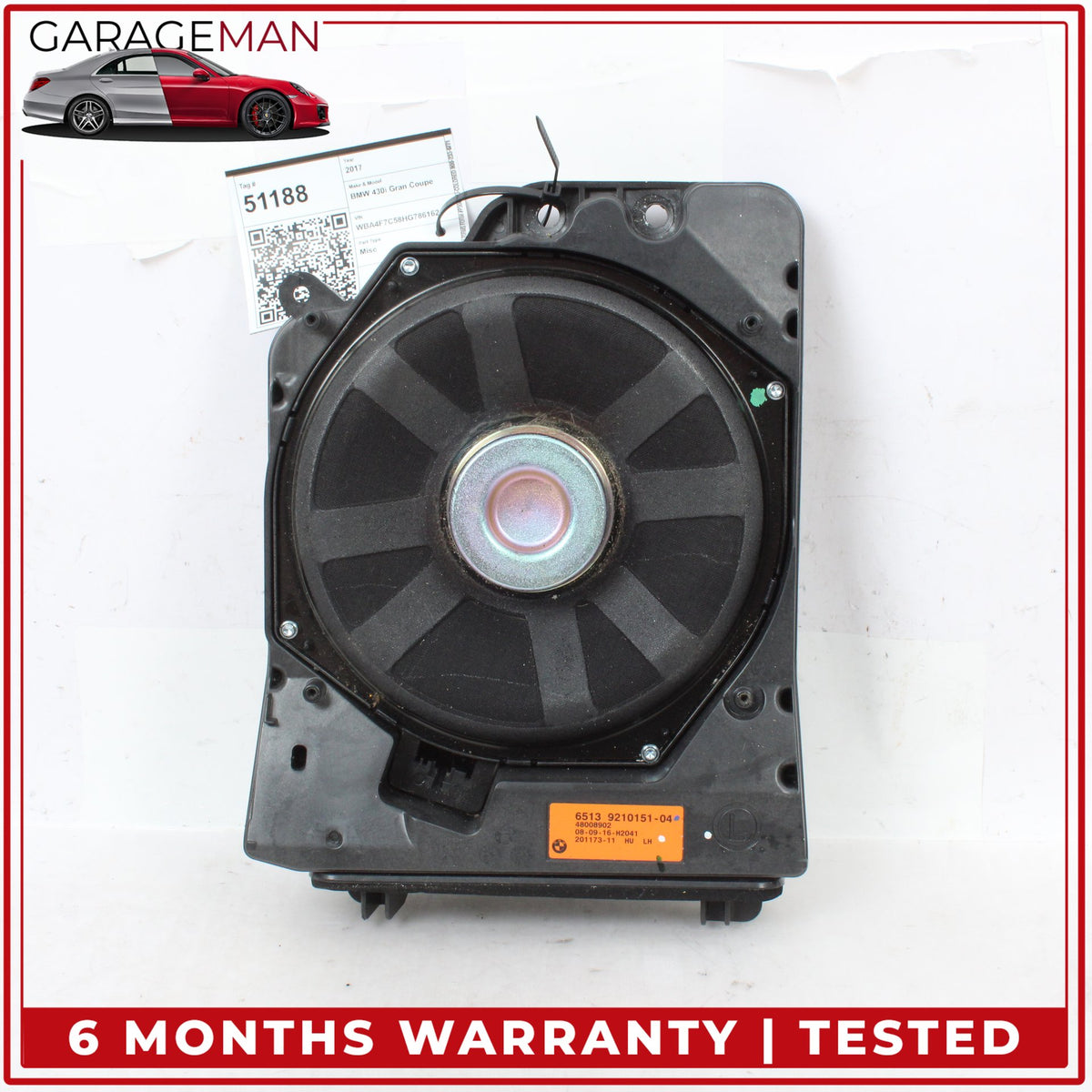 2014-2020 BMW 430i Gran Coupe Front Left and Right Side Subwoofer Speaker OEM