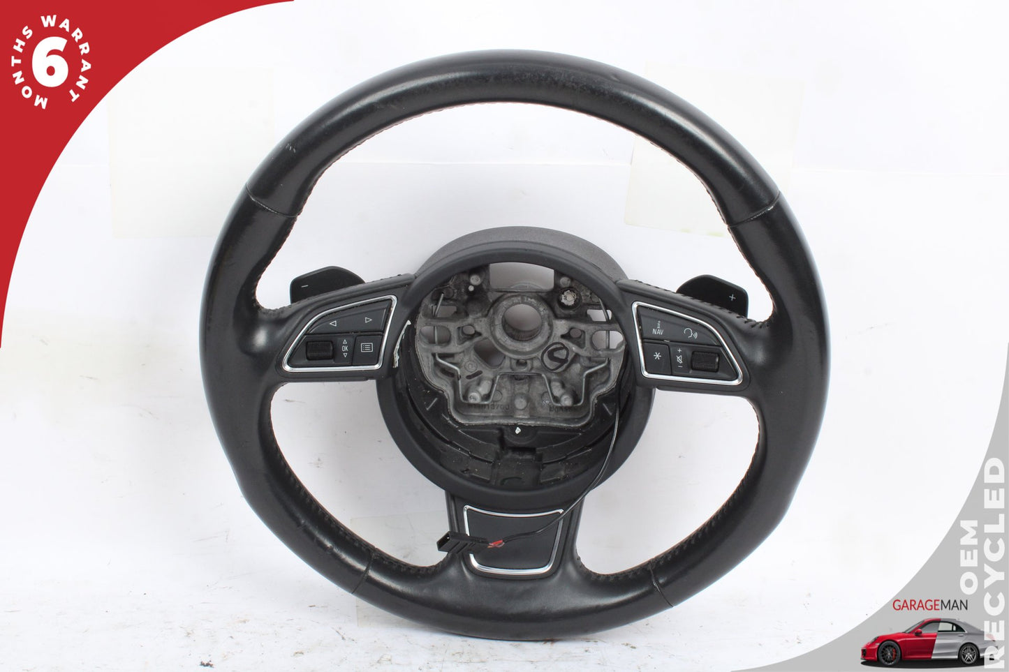 12-18 Audi A6 C7 Sedan Sport Flat Bottom Steering Wheel w/ Paddle Shifters