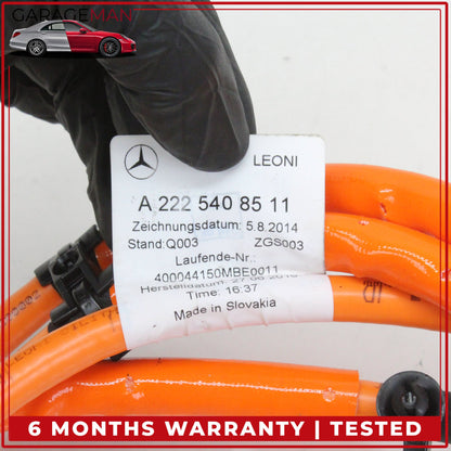 2015-2017 Mercedes W222 S550e Hybrid High Voltage Wire Cable 2225408511 OEM