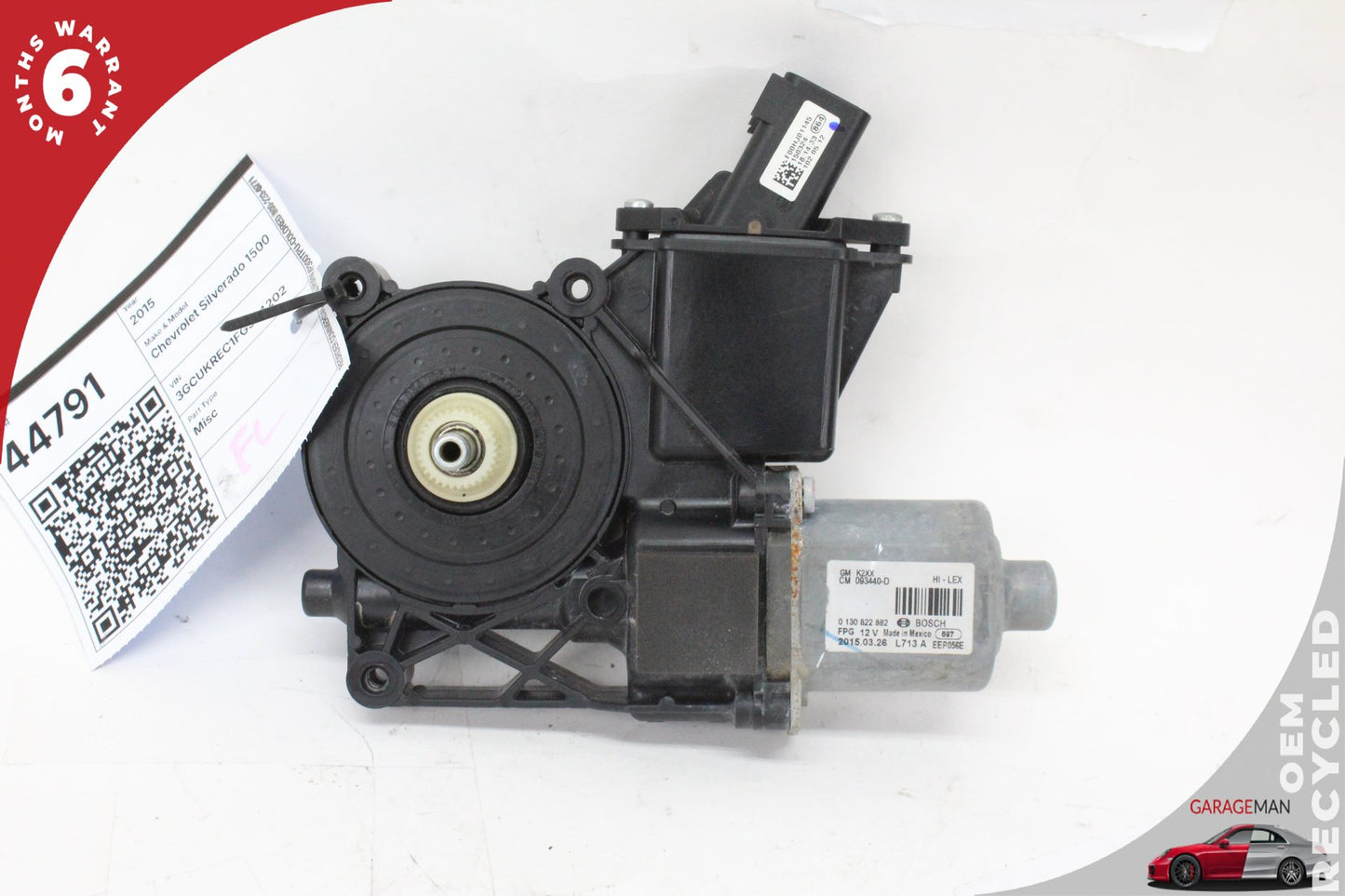 2014-2019 Chevrolet Silverado 1500 Front Left Side Window Regulator Motor OEM