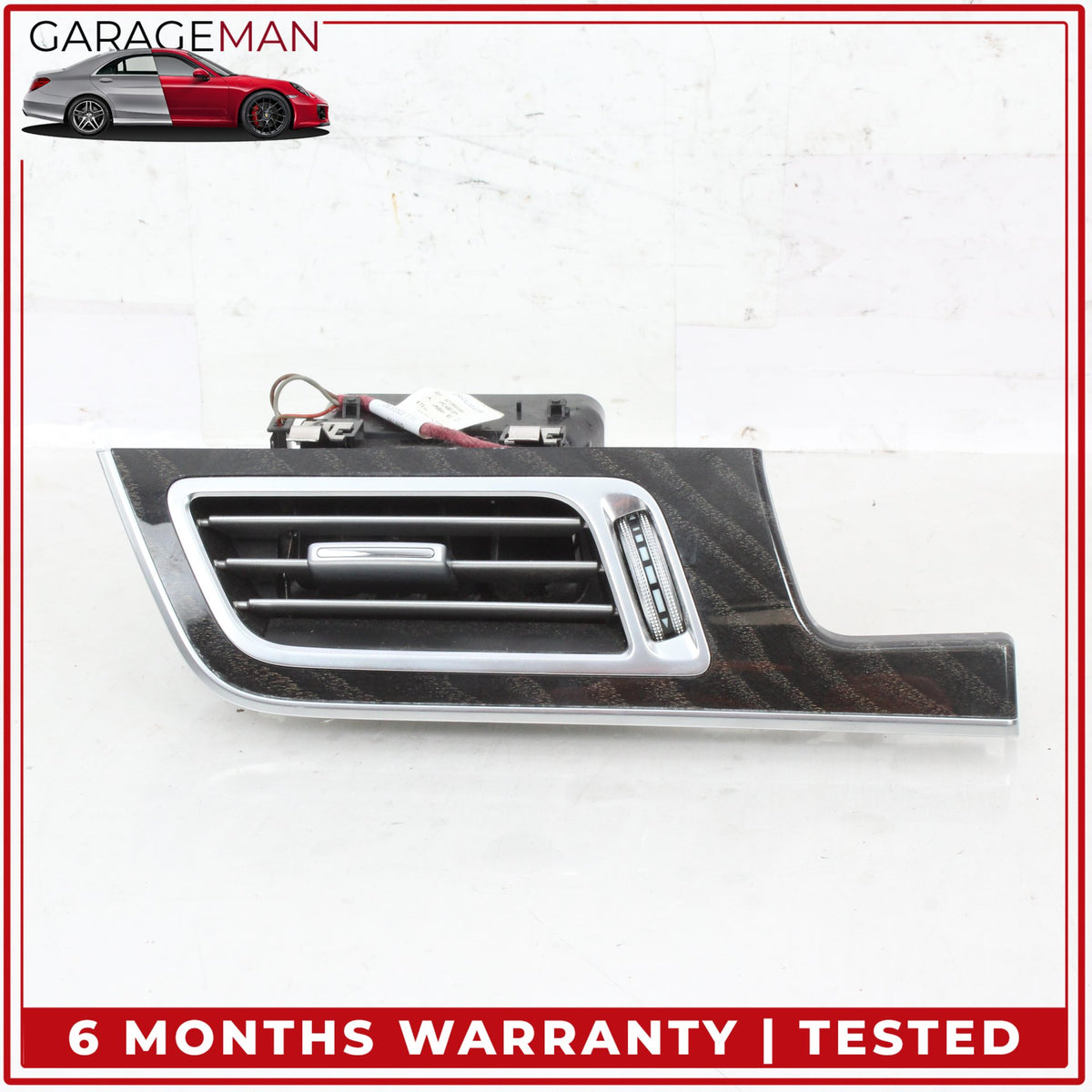 2014-2016 Mercedes W212 E400 Front Dash AC Air Vent Panel w/ Door Trim Wood OEM
