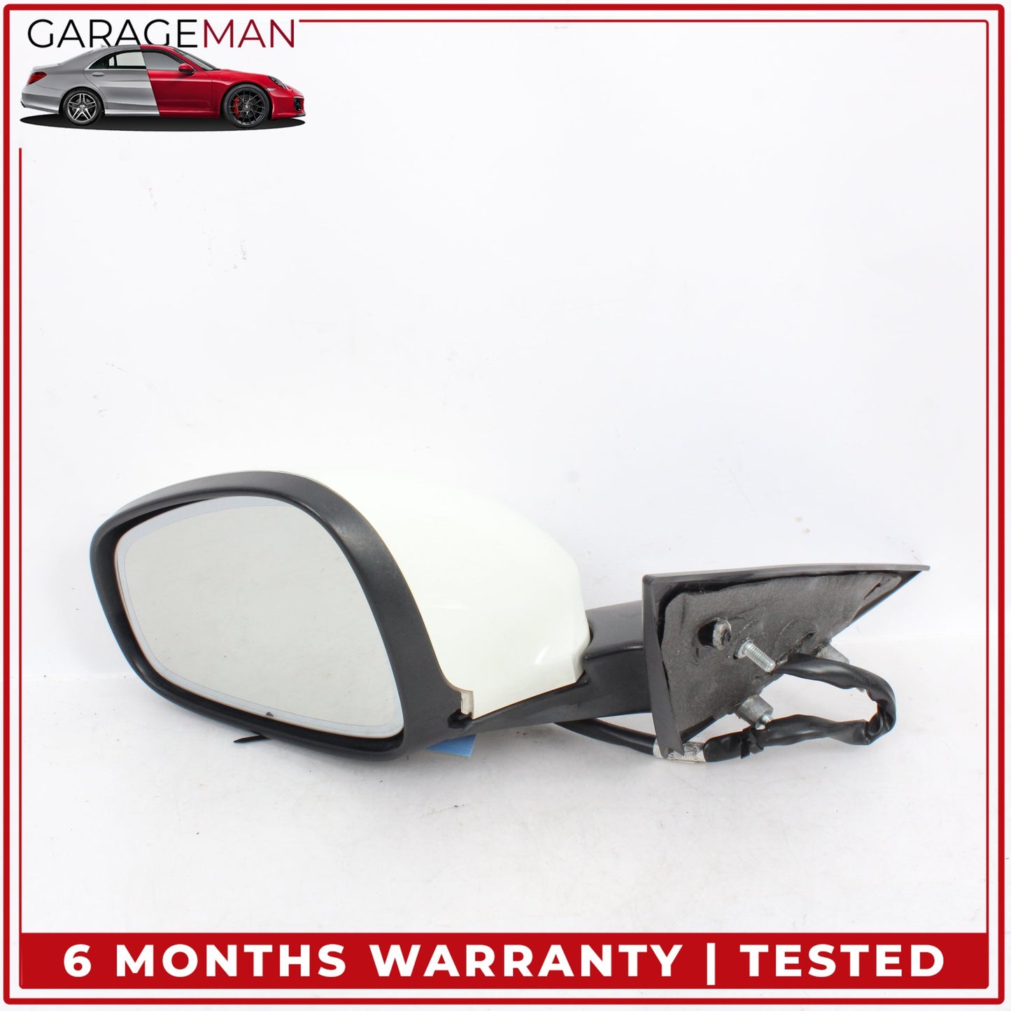 2008-2019 Maserati GranTurismo M145 Front Left Door Rear View Mirror White OEM