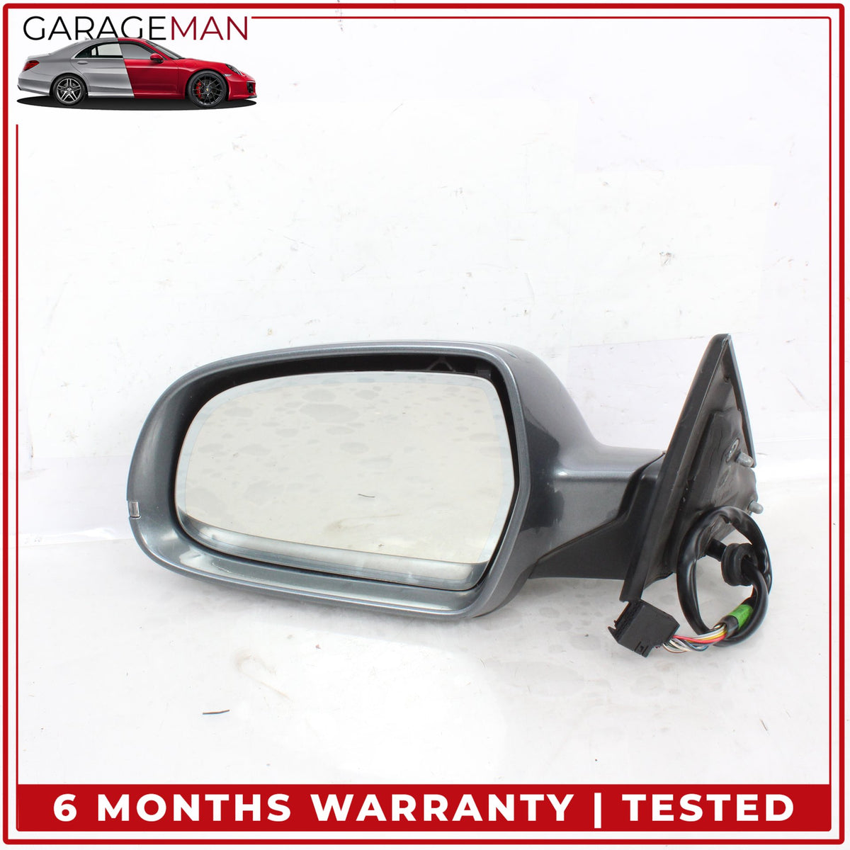 2010-2016 Audi A4 S4 Front Left Driver Side Door Rear View Mirror Gray OEM