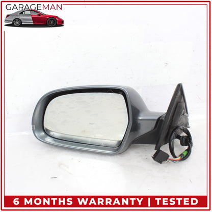 2010-2016 Audi A4 S4 Front Left Driver Side Door Rear View Mirror Gray OEM