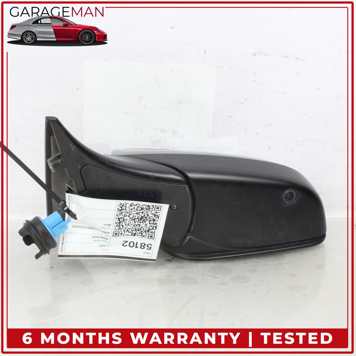 2012-2018 BMW 650i F13 Left Door Rear View Mirror w/ Camera & Blind Spot OEM