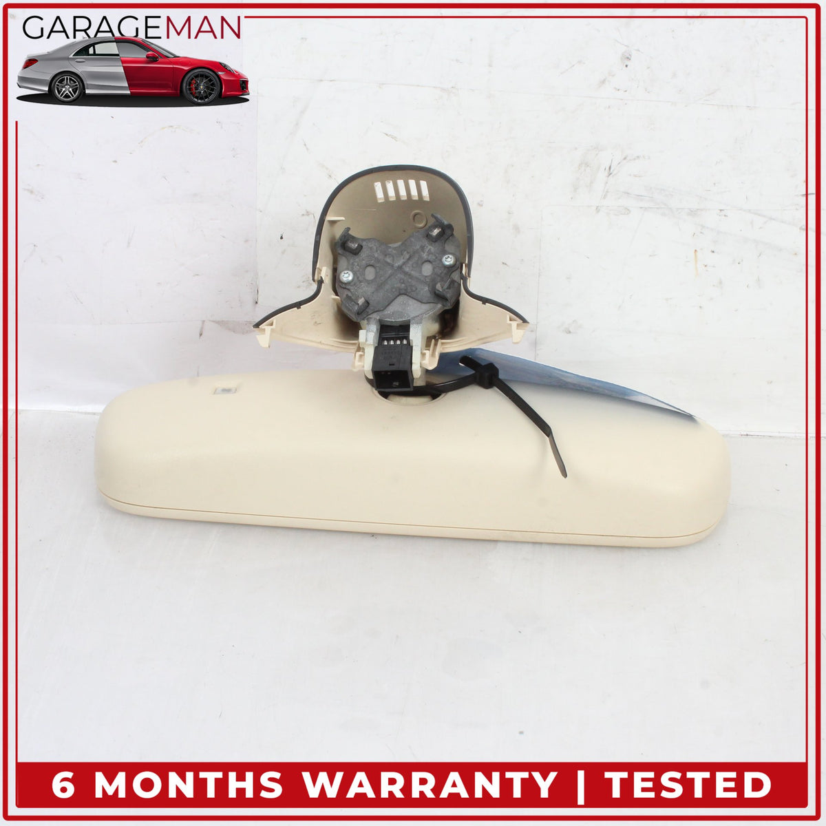 2012-2018 Audi A6 Front Upper Windshield Rear View Mirror w/ Auto Dim Beige OEM