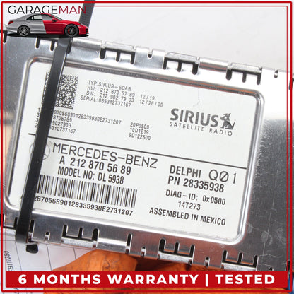 2010-2017 Mercedes W212 E350 Sirius Satellite Radio Receiver 2128705689 OEM