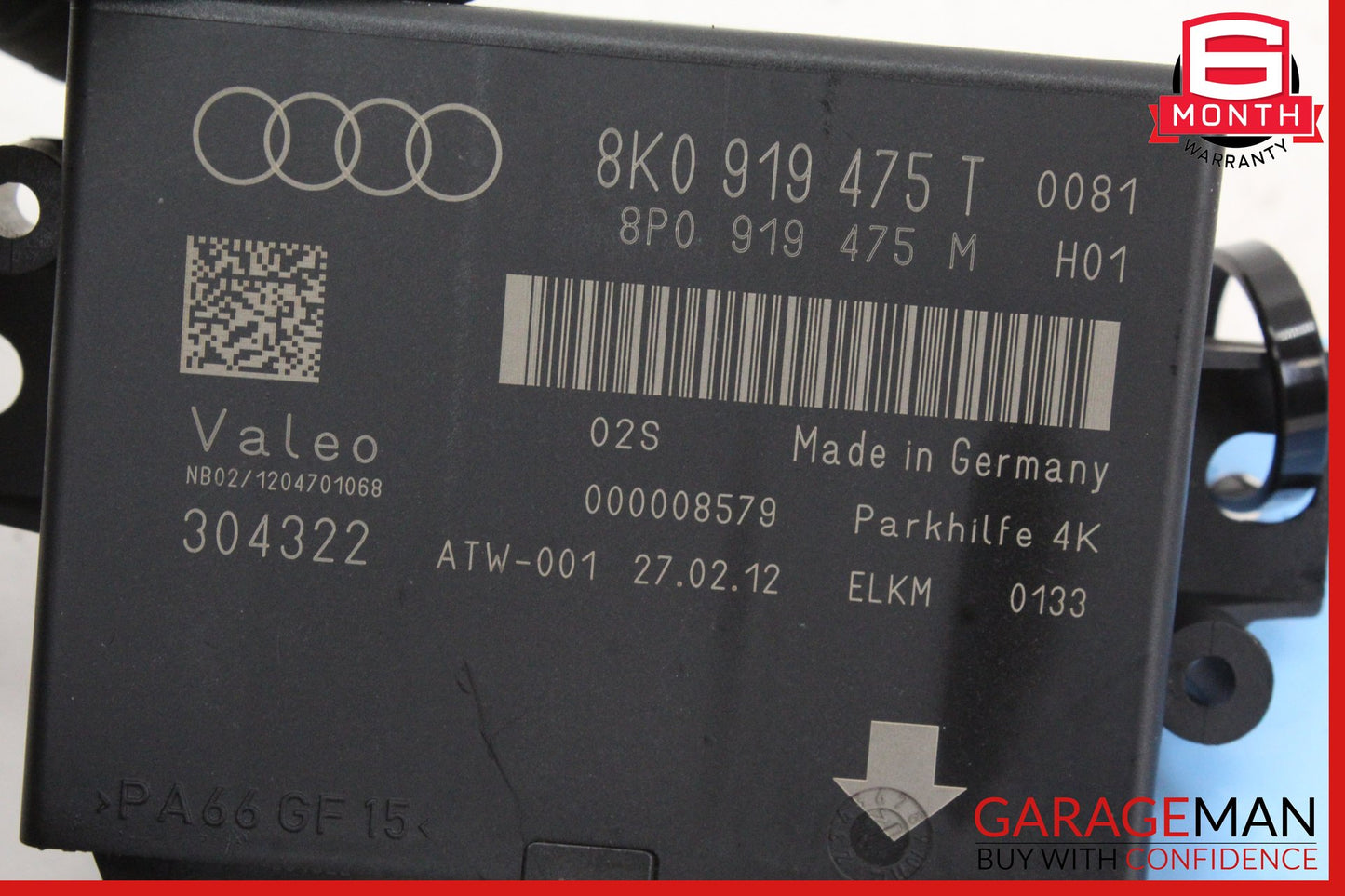 2008-2012 Audi A5 Parking Assist Distance Control Module Unit 8K0919475T OEM