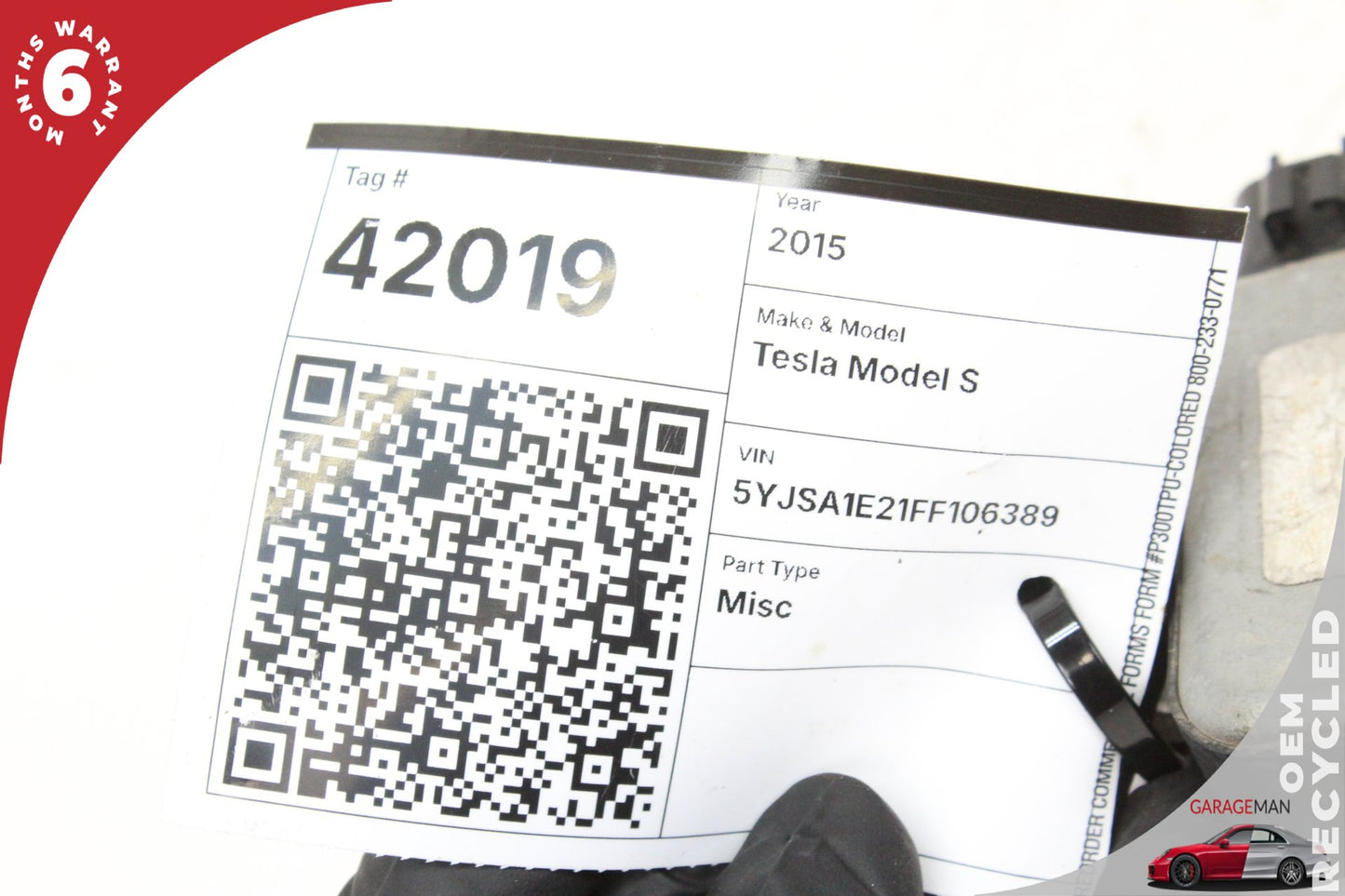 2012-2015 Tesla Model S 85D Cooling Fan Relay Control Module 600895300D