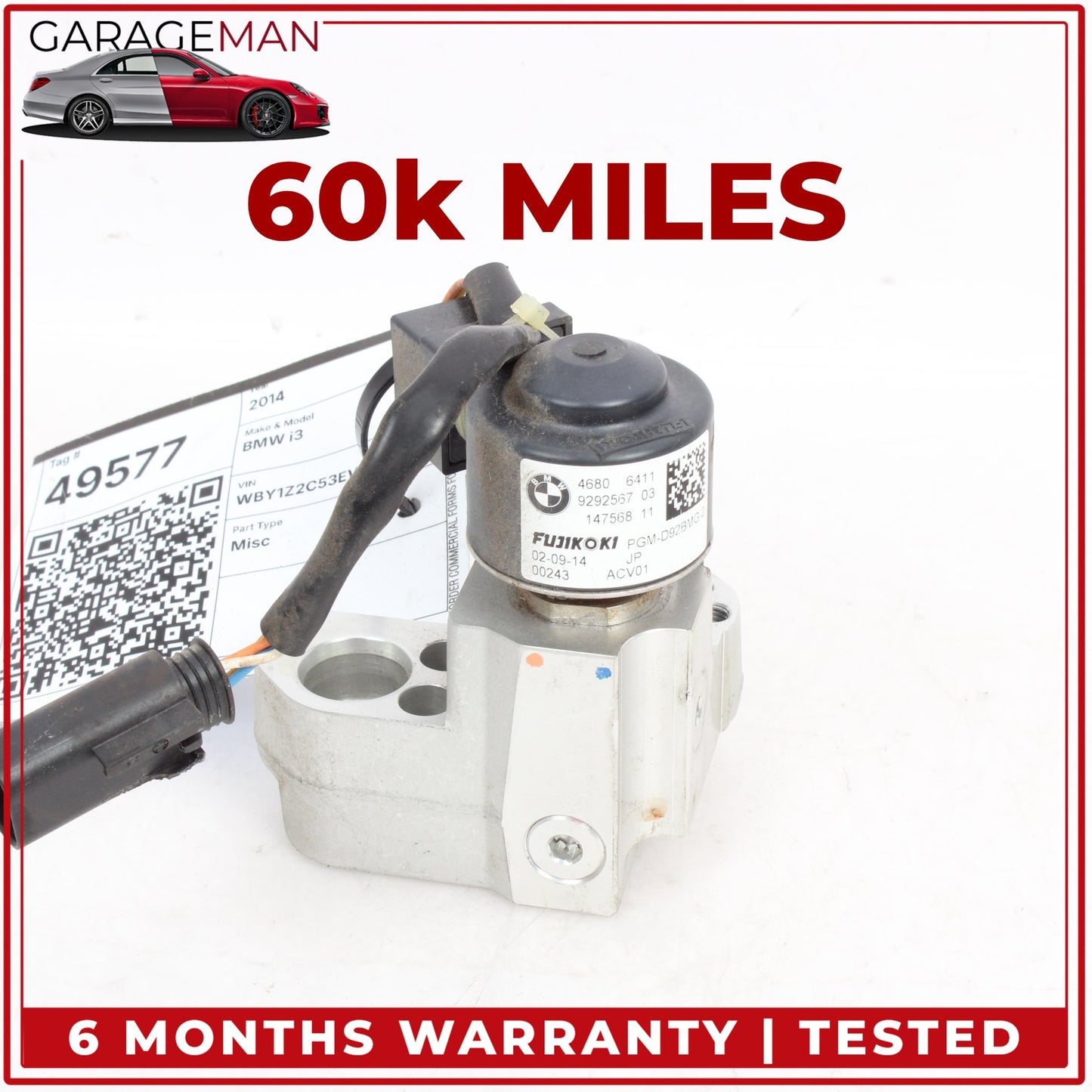 2014-2021 BMW i3 I01 AC A/C Air Conditioner Electric Expansion Valve 9292567 OEM