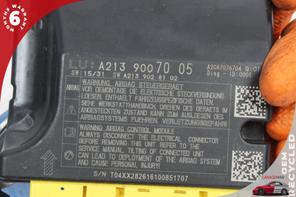 17-19 Mercedes-Benz E400 W213 Station Wagon Airbag Sensor SRS Control Module 2139010004