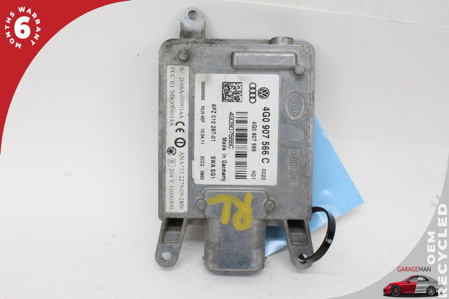 2012-2018 Audi A7 Rear Left Lane Assist Blind Spot Radar Sensor 4G0907566C OEM