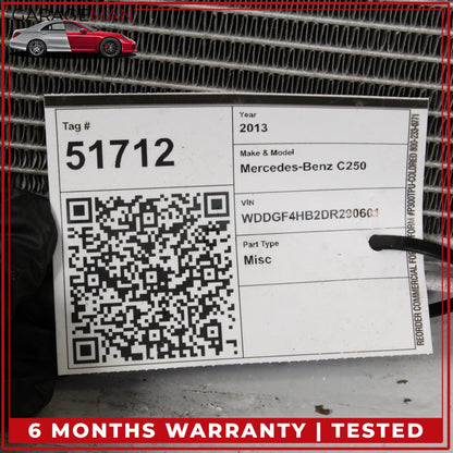 2012-2014 Mercedes W204 C250 Engine Cooling Radiator AC A/C Condenser Assy OEM