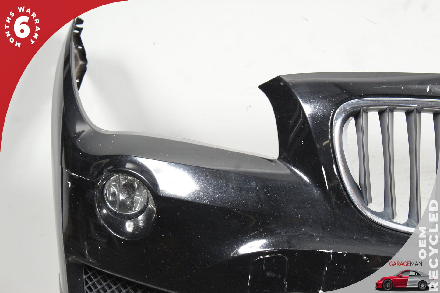 2013-2015 BMW X1 E84 Front Bumper Cover Assembly Black w/ Grille &amp; Fog Light OEM
