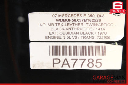 2003-2009 Mercedes W211 E350 Rear Panoramic Pano Sunroof Sun Roof Glass OEM
