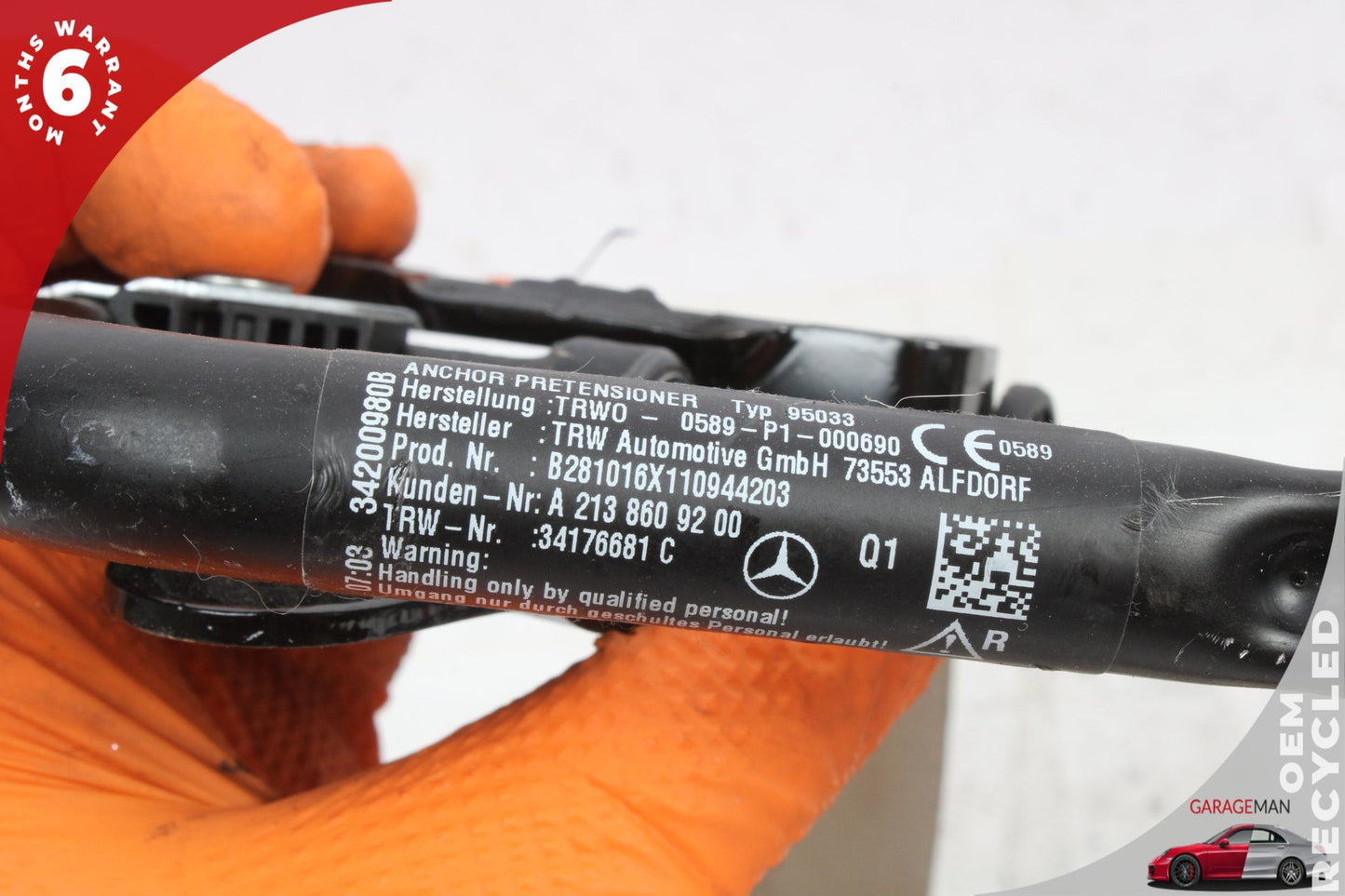2017-2019 Mercedes-Benz E400 W213 Front Right Seat Belt Retractor 2138609200 OEM