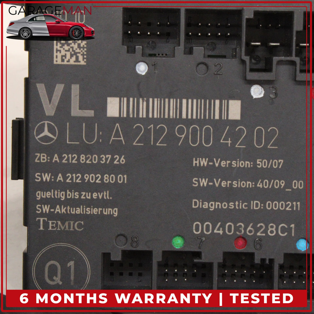 2008-2018 Mercedes W212 E350 Front Left Side Door Control Module 2129004202 OEM