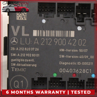 2008-2018 Mercedes W212 E350 Front Left Side Door Control Module 2129004202 OEM