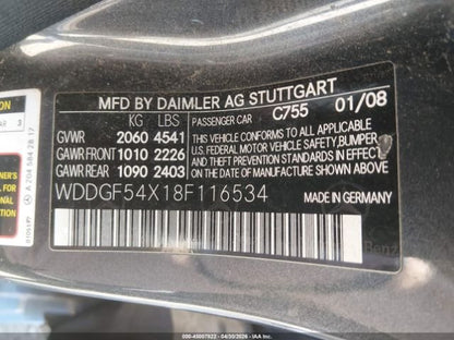 Parting Out- 2008 Mercedes-Benz C300 w204- 107