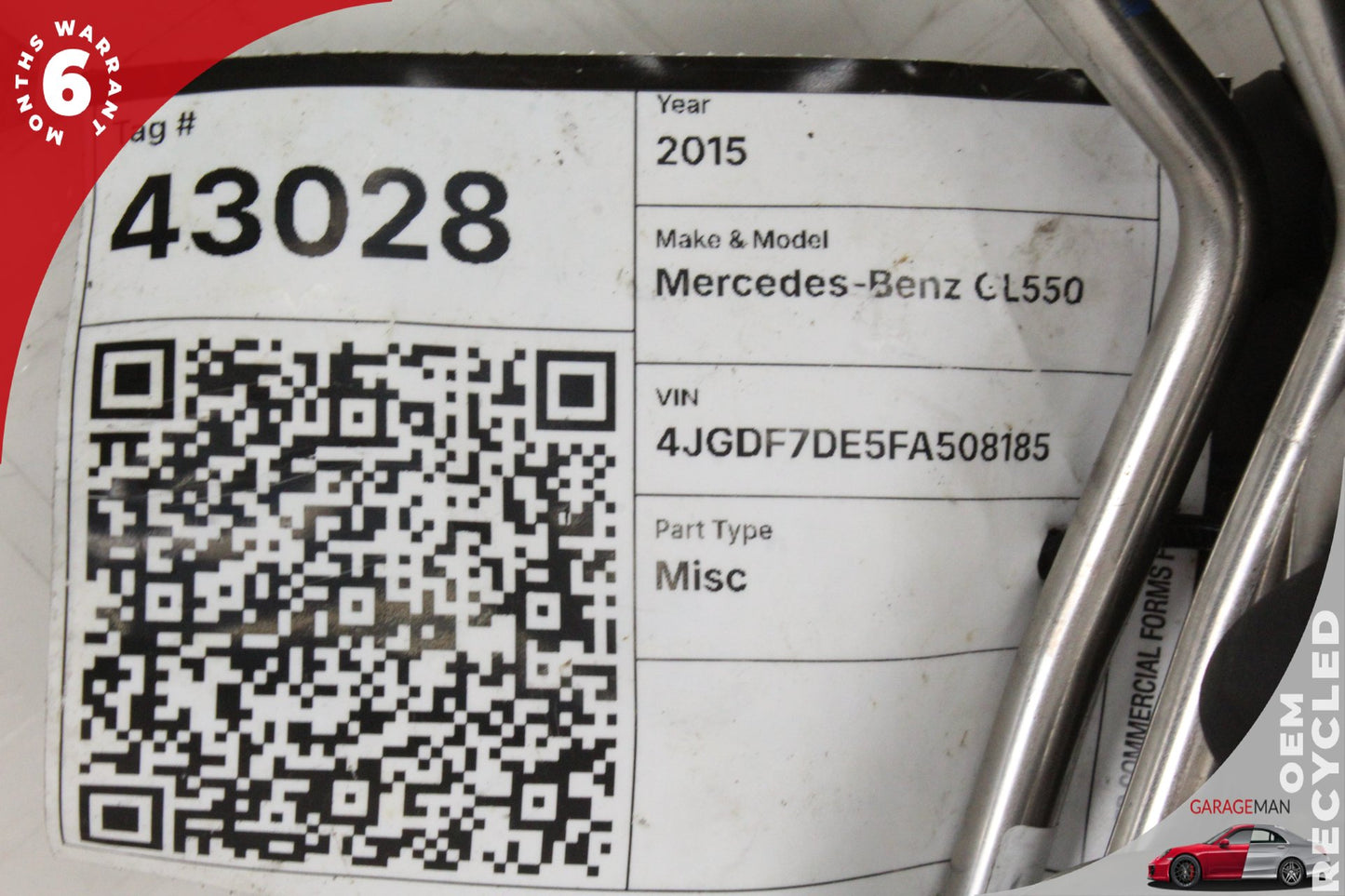 2011-2020 Mercedes-Benz GL550 X166 SUV High Pressure Fuel Pump Line Set 2780780847 OEM