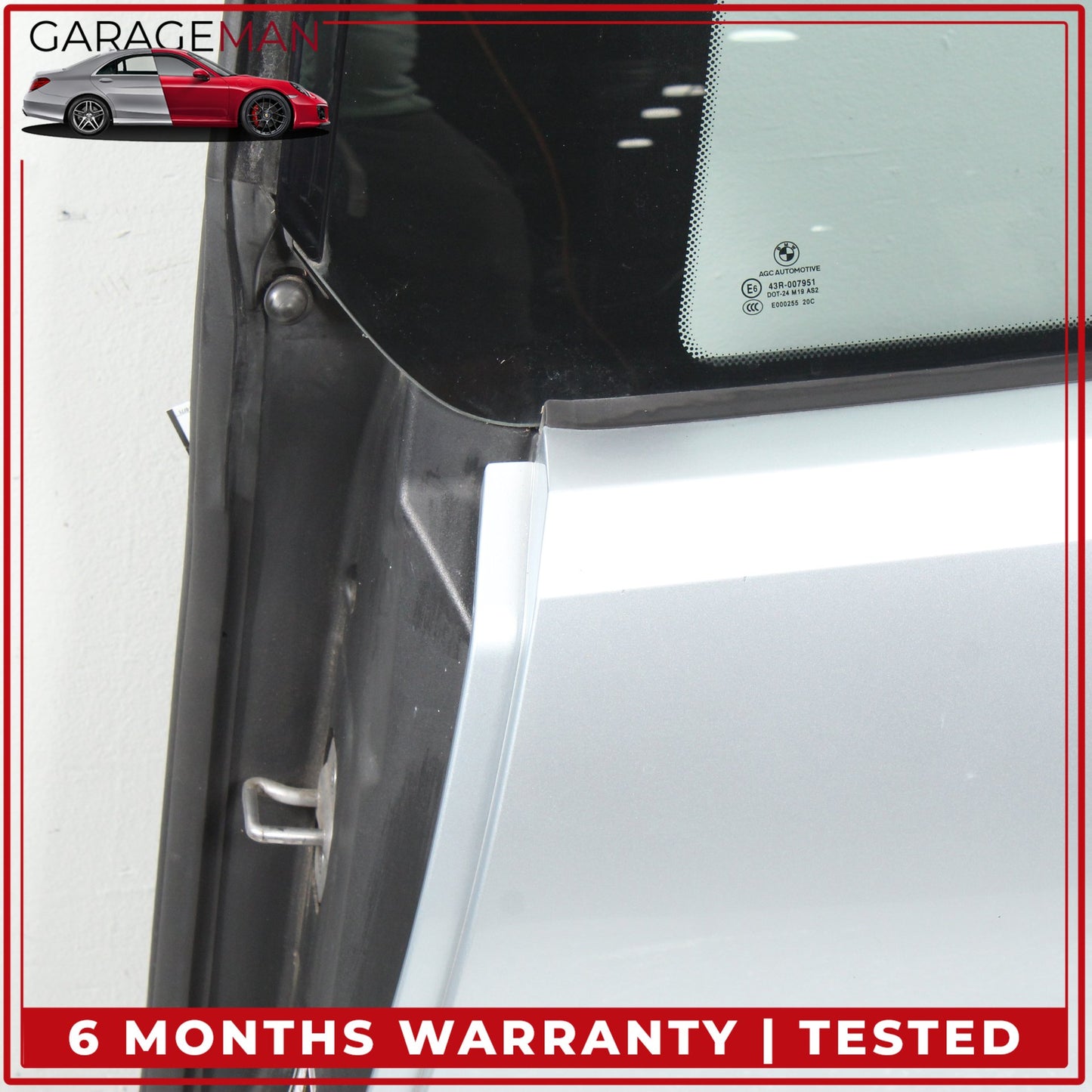 2014-2021 BMW i3 Rear Left Driver Side Door Shell w/ Window Glass Silver OEM