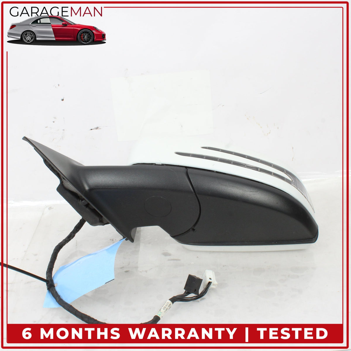 2014-2019 Mercedes W117 CLA250 Left Side Door Rear View Mirror Calcite White OEM