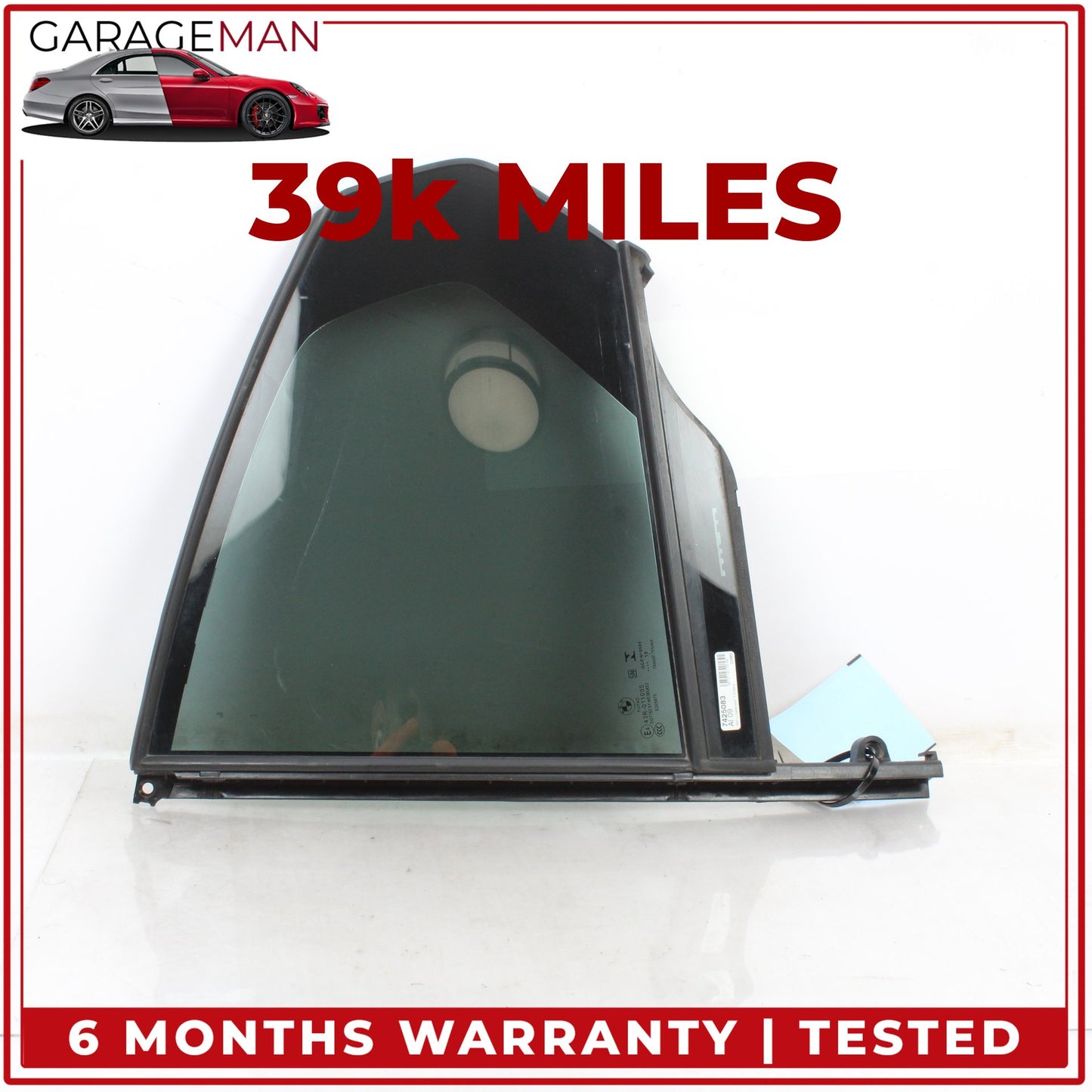 2019-2025 BMW 330i Rear Left Driver Side Quarter Window Glass 7425083 OEM