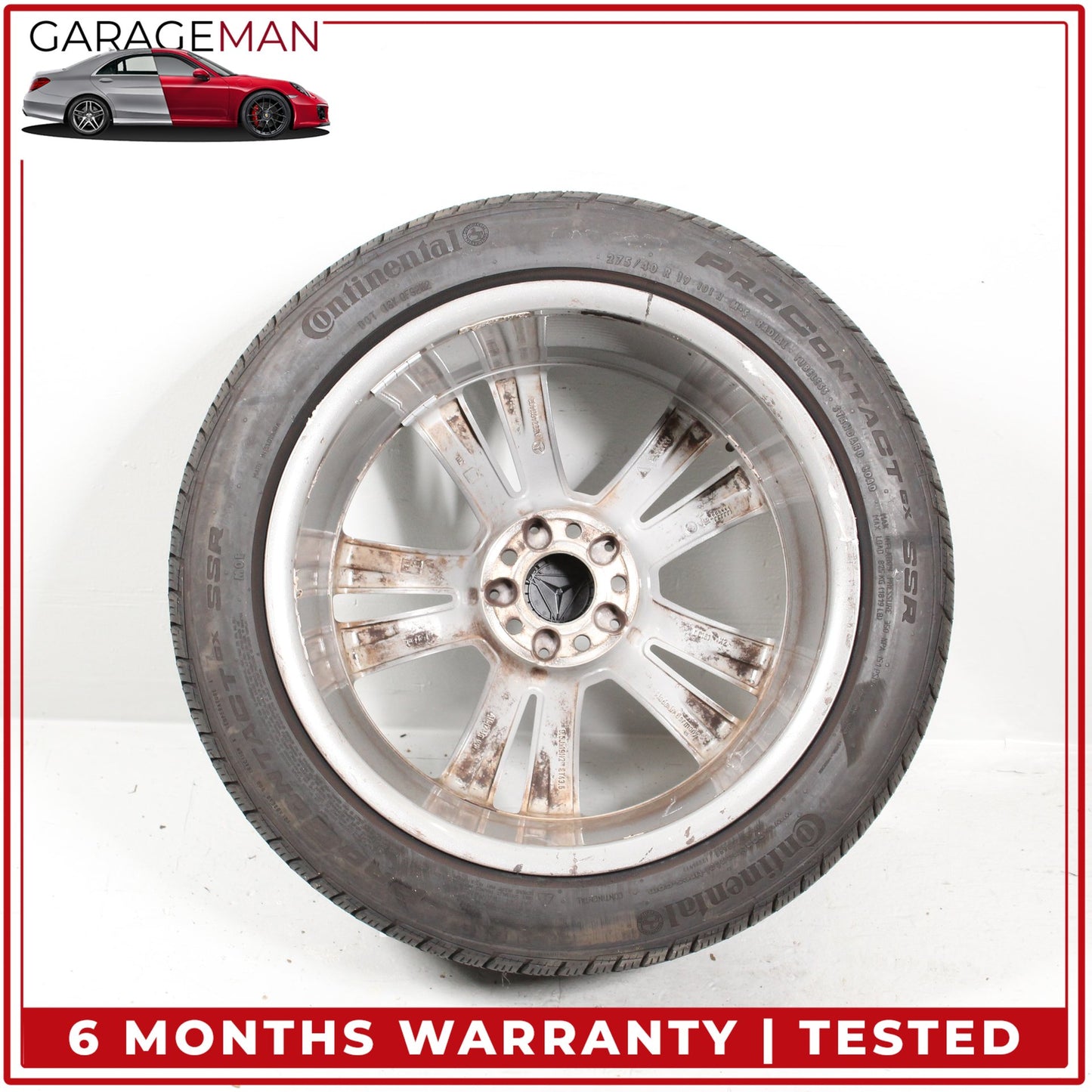 2014-2017 Mercedes W222 S550e S600 Rear Wheel Rim w/ Tire 9.5JX19H2 ET43.5 OEM