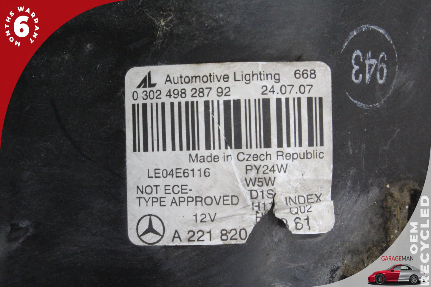 2007-2009 Mercedes W221 S550 Front Left Driver Side Head Light Lamp Bi-Xenon OEM