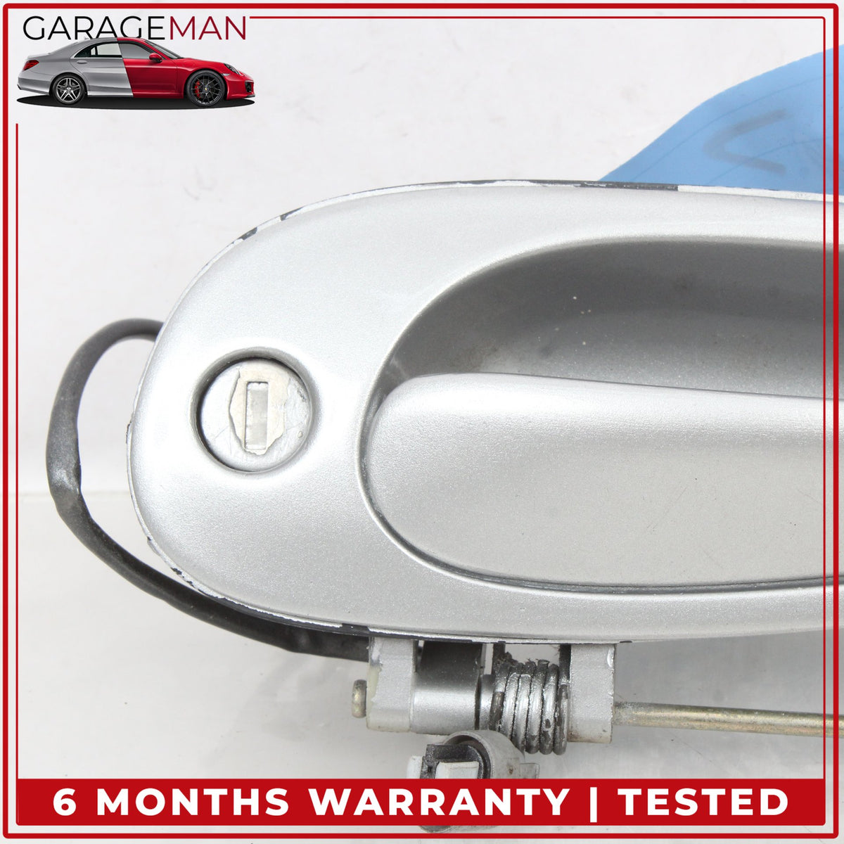1997-2005 Porsche 911 996 Front Left Exterior Door Handle Silver Metallic OEM